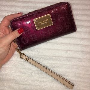 Maroon Michael Kors wallet